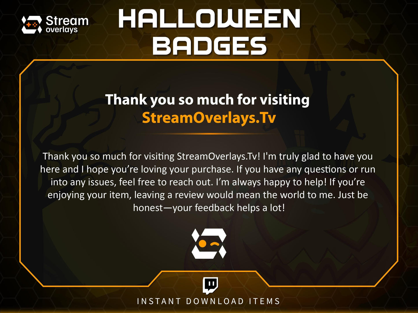 6x Halloween Pumpkin Badges | Twitch, Discord, YouTube Sub Badges | Glowing Spooky Icons | Instant Download