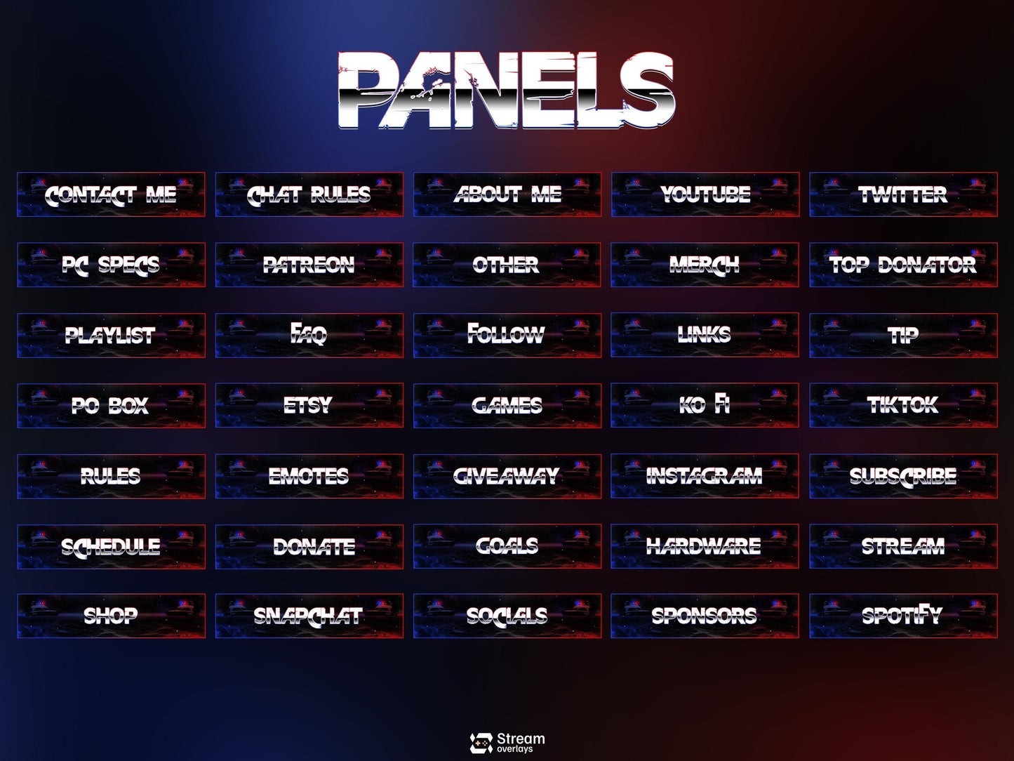 Ocean Police Twitch Overlay, Red and Blue Naval Cops Ocean Layouts for Streamers, Police Thunder Lightening Stream Overlay, OBS Crime Stream