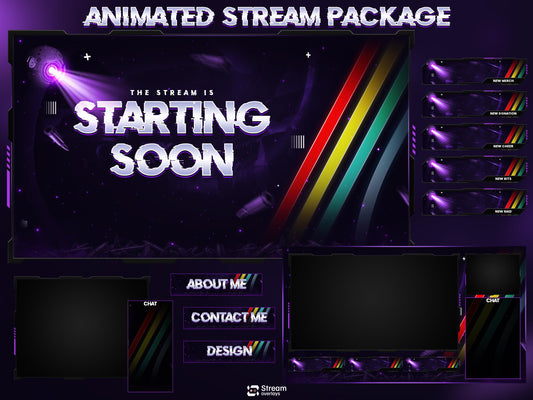 Raiders Animated Twitch Overlay Pack | Stream Screens | Alerts, Panels, Transitions for OBS Studio, Streamlabs & Kick | Streaming Package