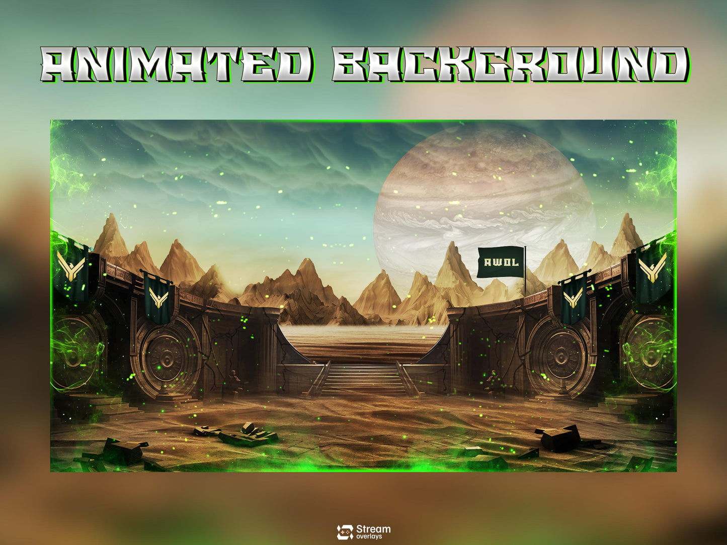 Desert Arena Stream Overlay | Animated Twitch Pack | | Gaming Overlay | Streaming Package | Alerts | Starting Soon | Kick Screens | Panels