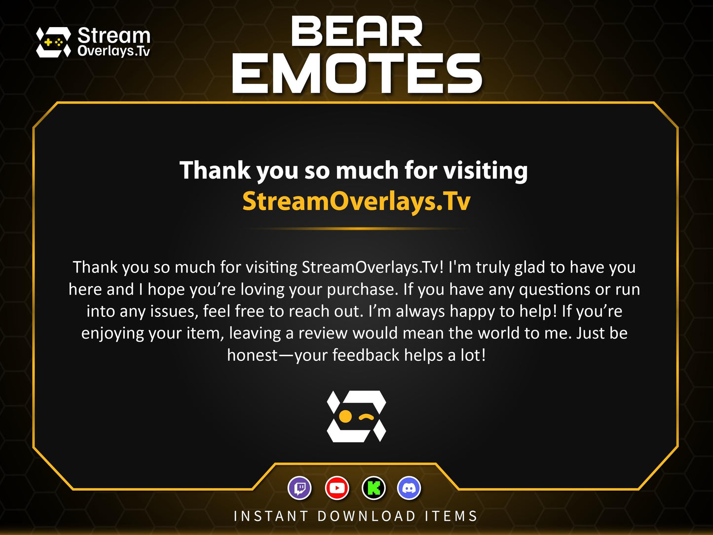 Bear Twitch Emotes Pack | Cute Bear Emoji Pack | Gamer Bear Emotes for Twitch, Discord & YouTube