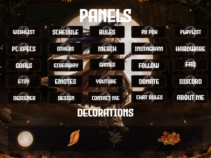 Anime Jungle Twitch Overlay | Forest Stream Package | Animated Streaming Pack | Fantasy Stream Screens | Alerts | Panels | Gaming Overlays