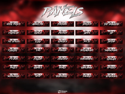 Blood Moon Stream Overlay, Spooky Forest Twitch Overlay, Dark Lightening Gaming Stream Wolf Moon Gothic Theme Alerts Panels OBS Kick YouTube
