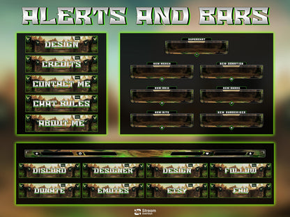 Desert Arena Stream Overlay | Animated Twitch Pack | | Gaming Overlay | Streaming Package | Alerts | Starting Soon | Kick Screens | Panels