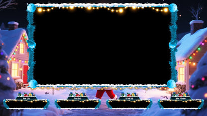Santa Christmas Stream Package, Winter Twitch Overlay Pack