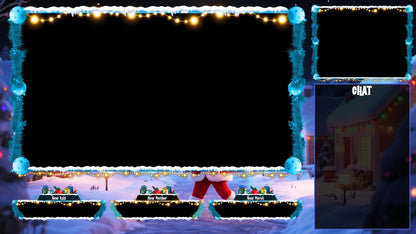 Santa Christmas Stream Package, Winter Twitch Overlay Pack