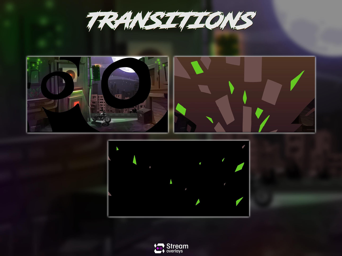 Dark Stream overlay Package | Biker Motorcycle Theme | Night City Twitch Pack | Animated Twitch Overlays | stream screens | Twitch Alerts