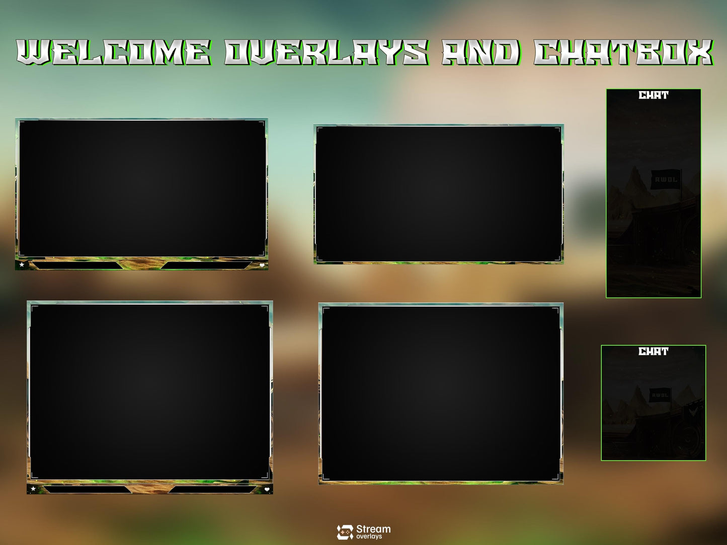 Desert Arena Stream Overlay | Animated Twitch Pack | | Gaming Overlay | Streaming Package | Alerts | Starting Soon | Kick Screens | Panels