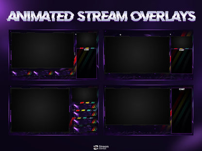 Raiders Animated Twitch Overlay Pack | Stream Screens | Alerts, Panels, Transitions for OBS Studio, Streamlabs & Kick | Streaming Package