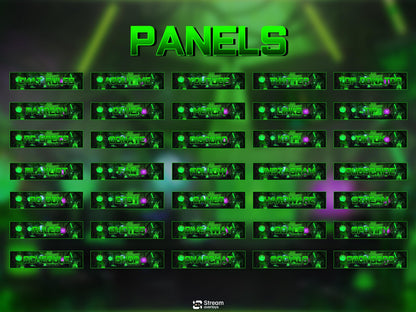Sci-Fi Toxic Laboratory Twitch Overlay, Futuristic Neon Lab Stream Overlays, Cyberpunk Lab Stream, OBS Green Overlay Toxic Experiment Lab