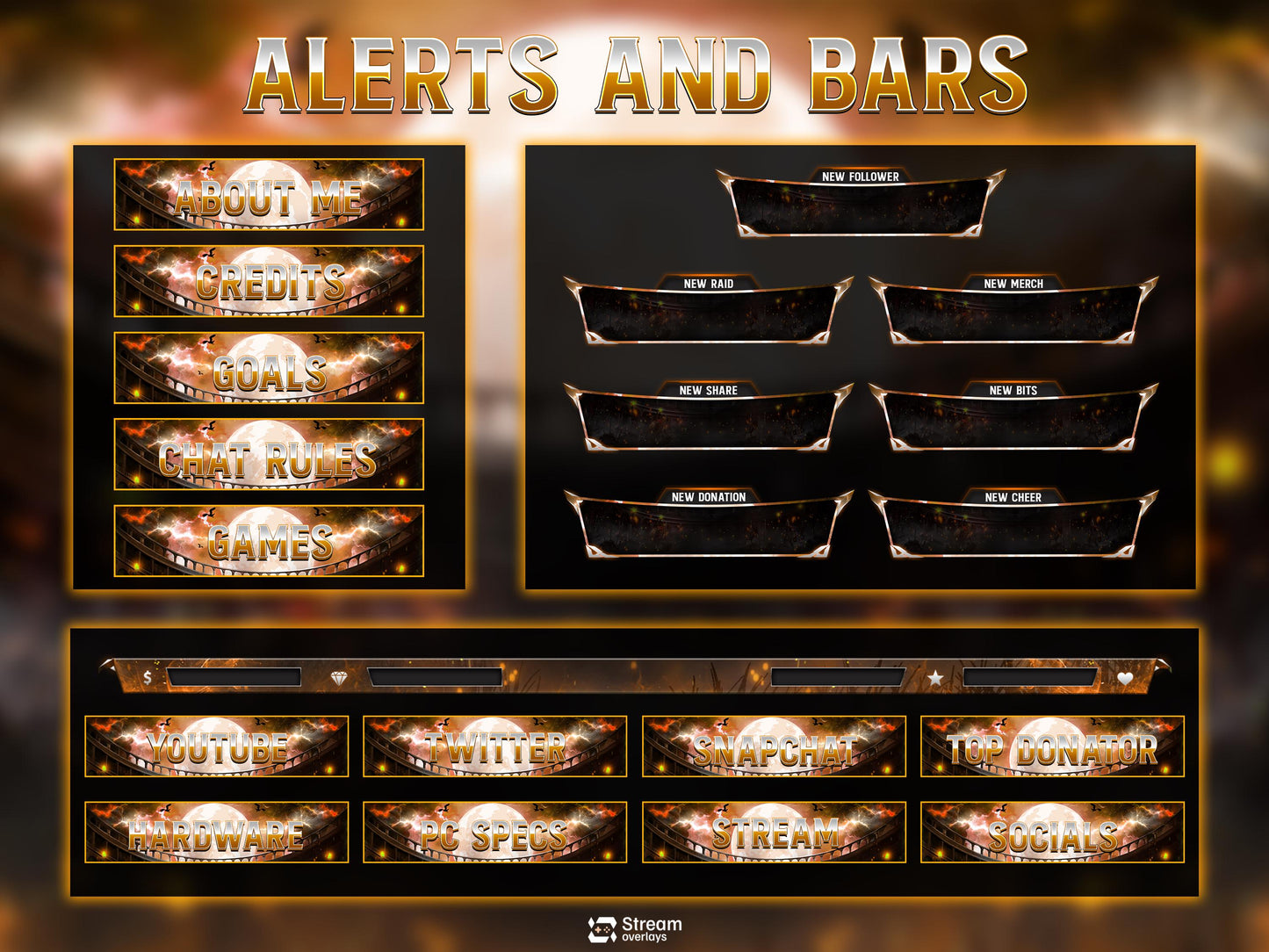 Gladiator Twitch Overlay | Animated Medieval Battle Stream | Warrior Arena Screens | Streaming Scenes | Gaming Panels | Streaming Alerts