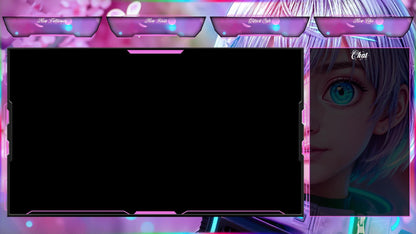 Anime Girl Twitch Overlay | Cute Streaming Pack | Sakura Stream Screen | Animated Overlays | Cherry Blossom Theme | Twitch Alert | Cozy Vibe