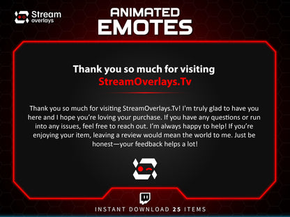 Animated Neon Mask Twitch Emotes: Cyberpunk Streamer Emojis, (25x PNG & GIF Downloadable Files )