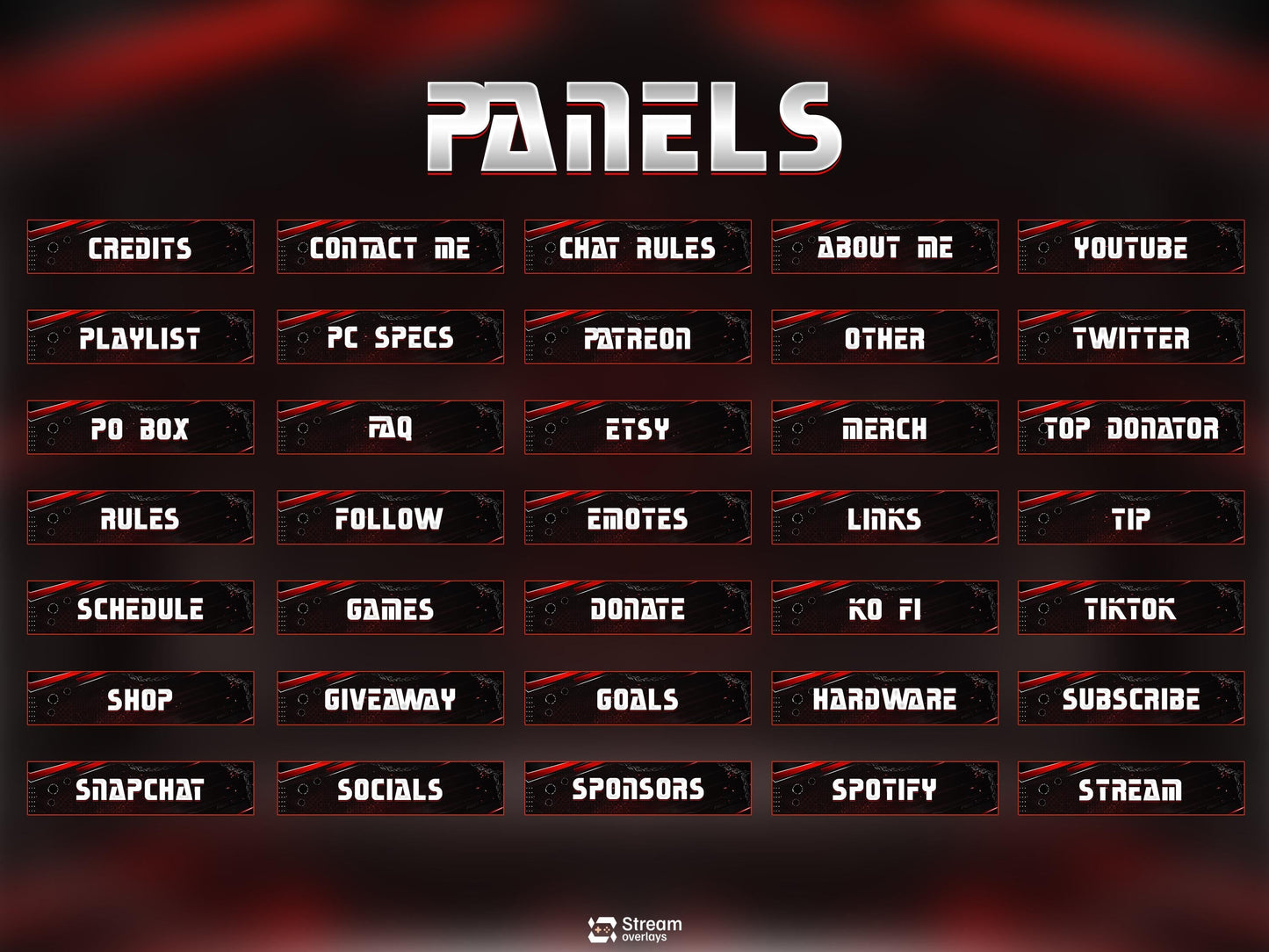 Chain Esports Twitch Overlay Pack| Boxing Stream | Red & Black Animated Scenes | MMA Streaming Screen | Twitch Alerts | Starting Soon, Panels