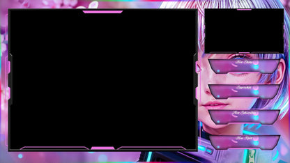 Anime Girl Twitch Overlay | Cute Streaming Pack | Sakura Stream Screen | Animated Overlays | Cherry Blossom Theme | Twitch Alert | Cozy Vibe