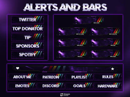 Raiders Animated Twitch Overlay Pack | Stream Screens | Alerts, Panels, Transitions for OBS Studio, Streamlabs & Kick | Streaming Package