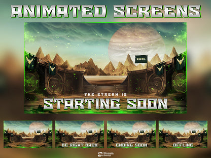 Desert Arena Stream Overlay | Animated Twitch Pack | | Gaming Overlay | Streaming Package | Alerts | Starting Soon | Kick Screens | Panels