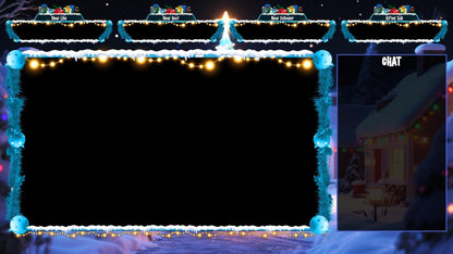 Santa Christmas Stream Package, Winter Twitch Overlay Pack