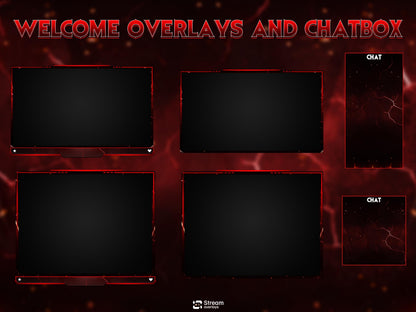 Red Demon Blade Stream Overlay Pack Animated | Dark Fire Twitch Screens | Hell Theme Starting Soon, Devil Alerts,  Panels OBS Kick YouTube