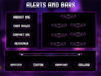 Free Halloween Twitch Overlay, Halloween Stream Overlay, Spooky Twitch Overlay Pack | Fantasy Purple Witch Wizard, Magical Scary Stream Bundlge, Dark Gothic Gaming Overlay