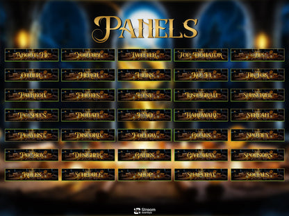 Ring of Lord Stream Overlay, Fantasy Magic Twitch Overlay, Medieval Castle Stream Screens, Mystic Fantasy Starting Soon Alerts Panels OBS