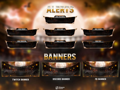 Gladiator Twitch Overlay | Animated Medieval Battle Stream | Warrior Arena Screens | Streaming Scenes | Gaming Panels | Streaming Alerts