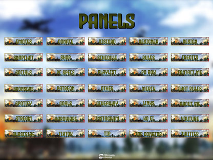 Military Theme | Twitch overlay | Animated Stream | Combat Scenes | Animate Stream Screens | Panels |  Warzone | Alerts | Battlefield Stream