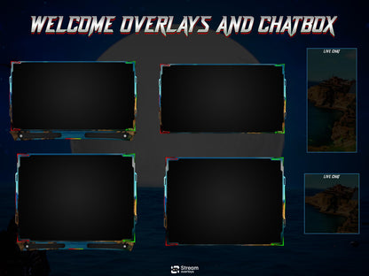 Ocean Twitch Overlay Pack | Sea stream | Nature stream art | Starting Soon BRB & Alerts | Animated Scenes | Gaming Panels | Costal Theme