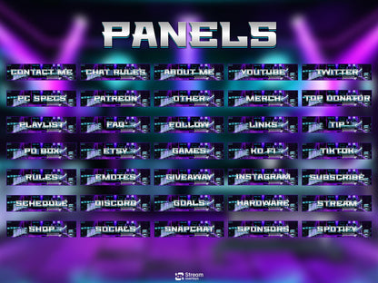 Cyber Hospital Twitch Overlay Pack | Neon Surgery Stream Package, Sci-Fi Lab OBS Animated Overlay , Futuristic Lab Stream Twitch Panels Kick