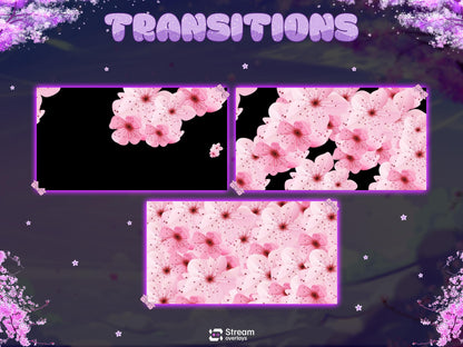 Anime Girl Twitch Stream Pack, Sakura Stream Overlay, Vtuber Girl OBS Overlay, Kawii Stream, Mystical Stream Bundle, Pastel Fantasy Stream