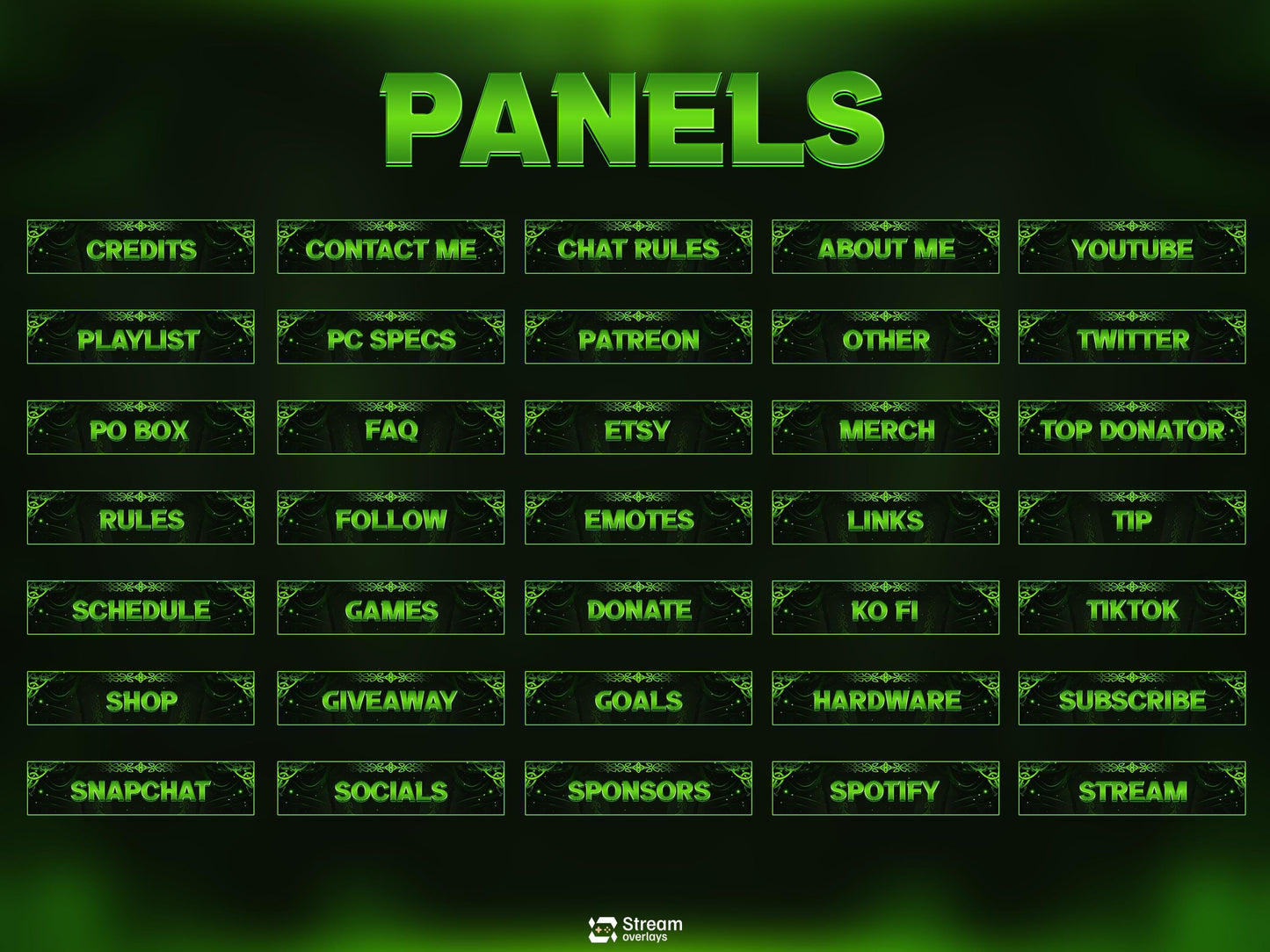 Emerald Mystic Animated Twitch Overlay Pack | Green Twitch Overlays | Animated Scenes | Emerald Fantasy Pack| Streaming Alerts | Starting Soon | Panels | Webcam