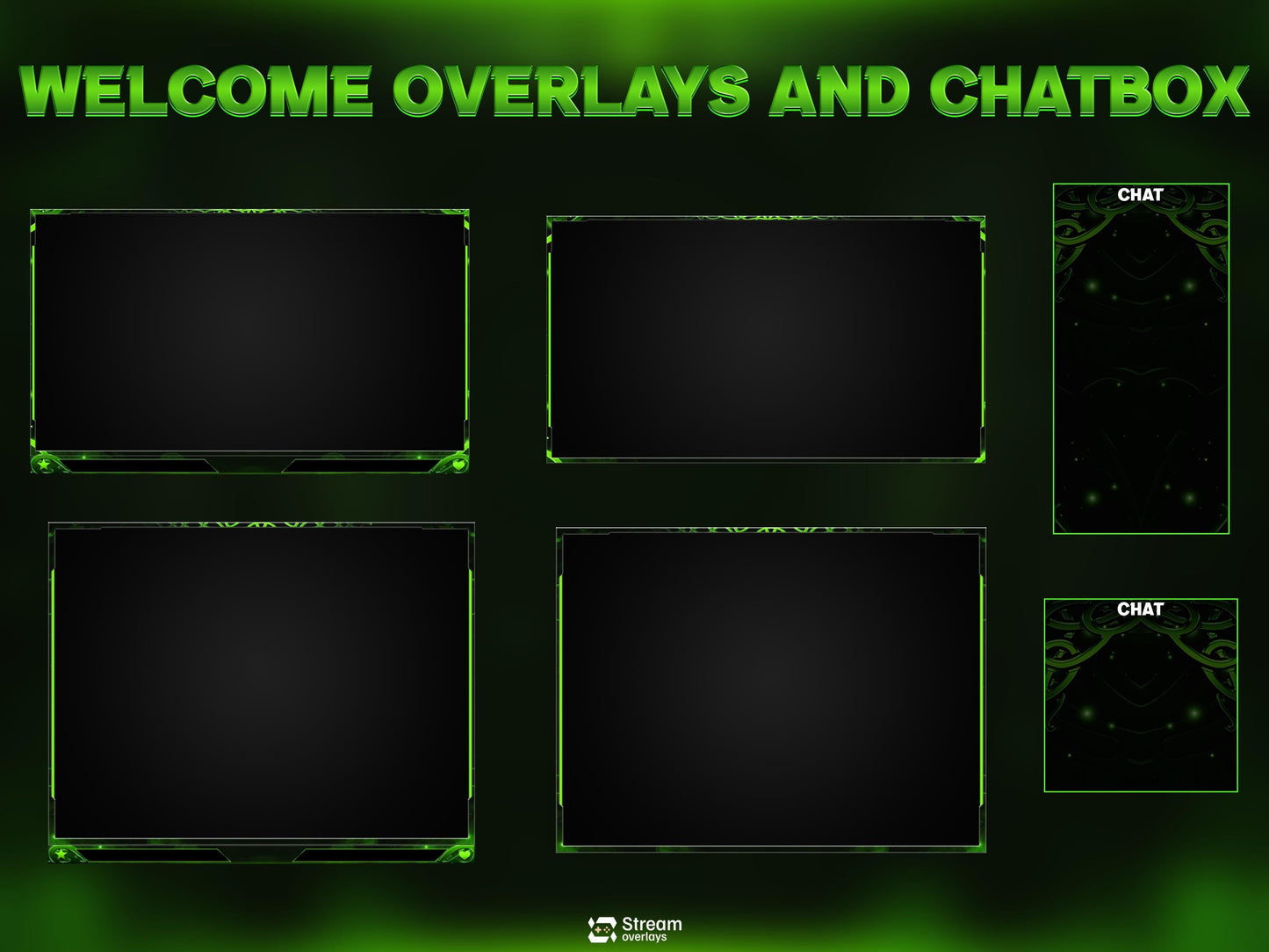 Emerald Mystic Animated Twitch Overlay Pack | Green Twitch Overlays | Animated Scenes | Emerald Fantasy Pack| Streaming Alerts | Starting Soon | Panels | Webcam