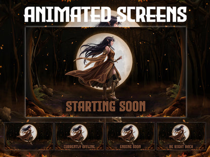 Anime Jungle Twitch Overlay | Forest Stream Package | Animated Streaming Pack | Fantasy Stream Screens | Alerts | Panels | Gaming Overlays