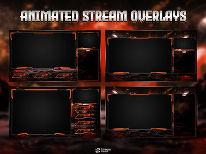 Galaxy Stream Overlay Pack | Animated planet screens | Cosmic Theme | Starting Soon BRB & Alerts | Animated Scenes | Gaming Panels | Sci Fi