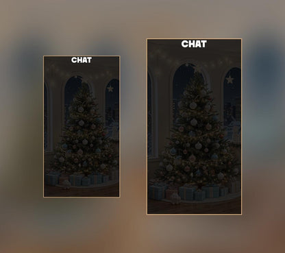 Christmas Kawaii Gaming Room Twitch Overlays Pack | Snow Fireplace | Christmas Tree Holiday Live Stream | Gift for Gamer | Game Room Decor