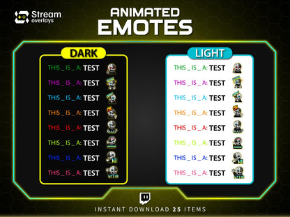 25x Cyborg & Skull Emotes | Animated + Static Twitch Emotes | Futuristic Twitch Emotes | Twitch Sub Emotes | Tiktok Emotes | Discord Emojis