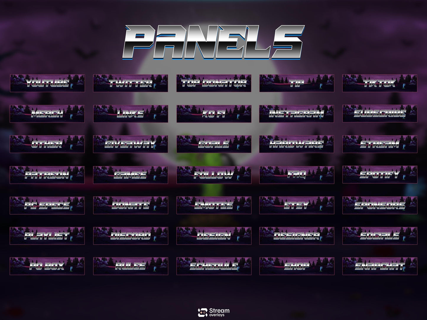 Zombie Twitch Overlay | Starting Soon BRB & Alerts | Animated Scenes | Dark Night Stream  | Spooky Graveyard | Dark Forest | Horror Theme