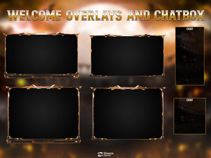 Gladiator Twitch Overlay | Animated Medieval Battle Stream | Warrior Arena Screens | Streaming Scenes | Gaming Panels | Streaming Alerts