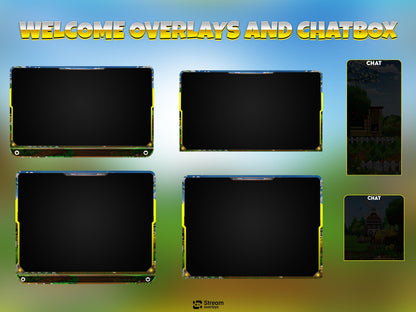 Farm Cute Game Overlay | Nature Stream Pack | Cozy Scenes | Animate Twitch Screens | Panels | Nature Streaming Package | Alerts,Sunny Stream