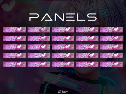 Anime Girl Twitch Overlay | Cute Streaming Pack | Sakura Stream Screen | Animated Overlays | Cherry Blossom Theme | Twitch Alert | Cozy Vibe