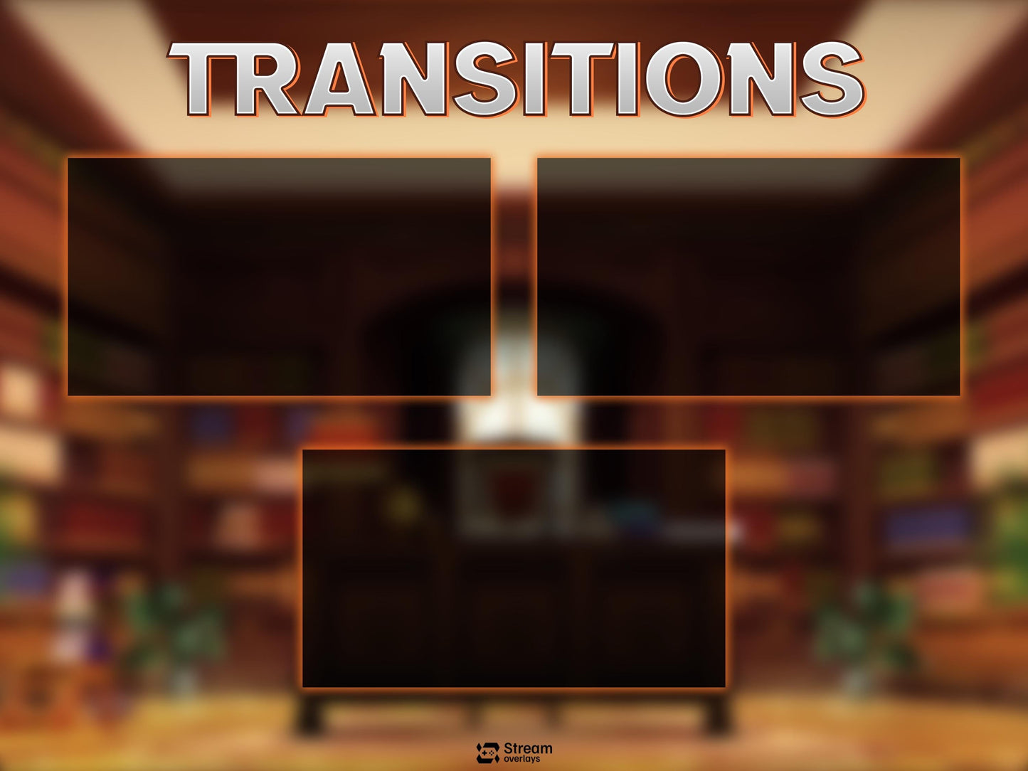 Library Stream Overlay | Study Room Twitch Overlays | Books Screaming | Vintage President Streaming Overlays | Starting Soon, Books Panels