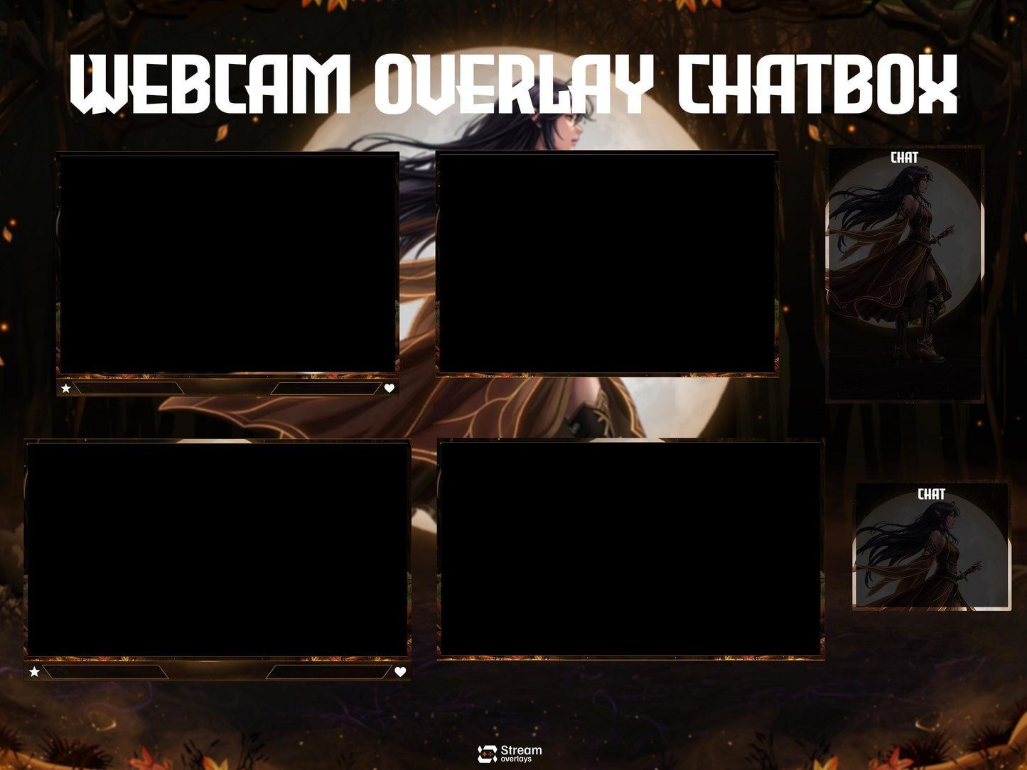 Anime Jungle Twitch Overlay | Forest Stream Package | Animated Streaming Pack | Fantasy Stream Screens | Alerts | Panels | Gaming Overlays