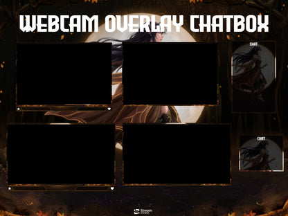 Anime Jungle Twitch Overlay | Forest Stream Package | Animated Streaming Pack | Fantasy Stream Screens | Alerts | Panels | Gaming Overlays