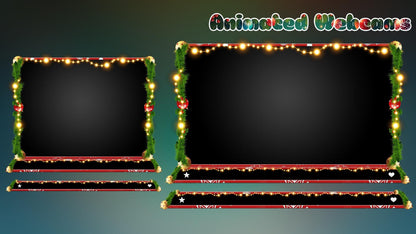 Christmas Stream Overlay Pack | Santa & Reindeer | Cozy Winter Twitch Bundle, Holiday Snow Scene | Animated Alerts | Stream Decorations