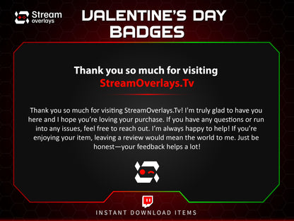 Valentine's Day Sub badges | Rose & Flower Subscriber Badge | Bouquet Twitch stickers| Romantic Loyalty Stickers, Love Streamer Discord Kick