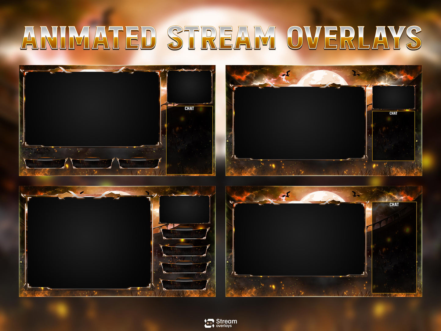 Gladiator Twitch Overlay | Animated Medieval Battle Stream | Warrior Arena Screens | Streaming Scenes | Gaming Panels | Streaming Alerts