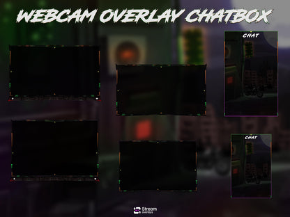 Dark Stream overlay Package | Biker Motorcycle Theme | Night City Twitch Pack | Animated Twitch Overlays | stream screens | Twitch Alerts