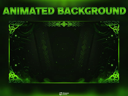 Emerald Mystic Animated Twitch Overlay Pack | Green Twitch Overlays | Animated Scenes | Emerald Fantasy Pack| Streaming Alerts | Starting Soon | Panels | Webcam