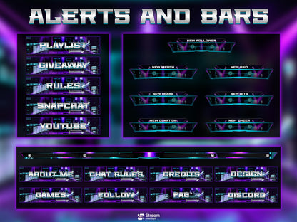 Cyber Hospital Twitch Overlay Pack | Neon Surgery Stream Package, Sci-Fi Lab OBS Animated Overlay , Futuristic Lab Stream Twitch Panels Kick