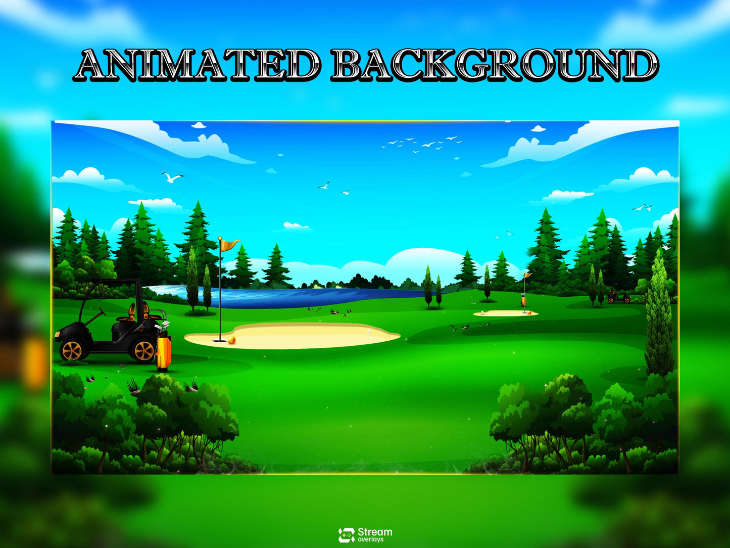 Golf Twitch Overlay Pack | Animated Sports Streaming Package | Stream Package | Gaming Alerts | Starting Soon | Kick Screens | OBS Studio
